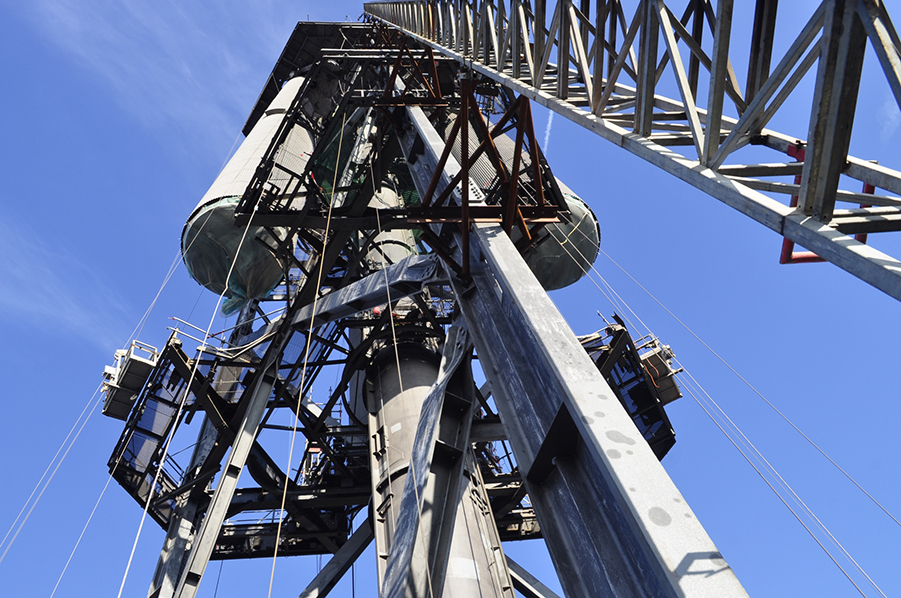 Impression vom Rückbau des Turms