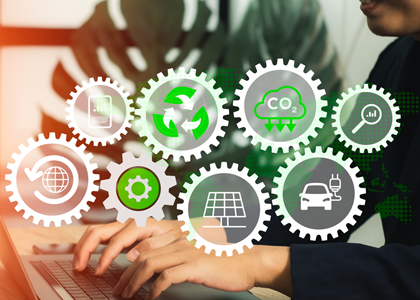 Digitale Icons von Energiedienstleistungen