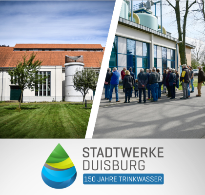 Das Bild zeigt die Wasserwerke Bockum und Wittlaer.