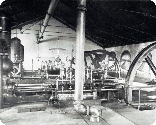 Maschinenraums im ersten Wasserwerk