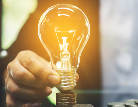 Leuchtende Glühlampe