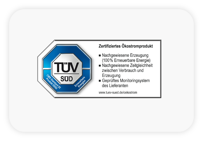 TÜV Siegel Ökostrom